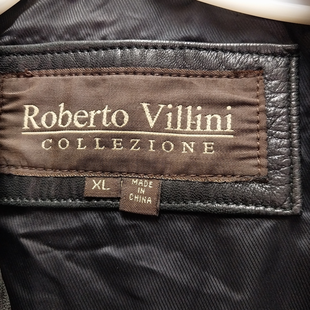 Roberto Villini Leather Jacket Sz XL #4081 - Picture 6 of 6